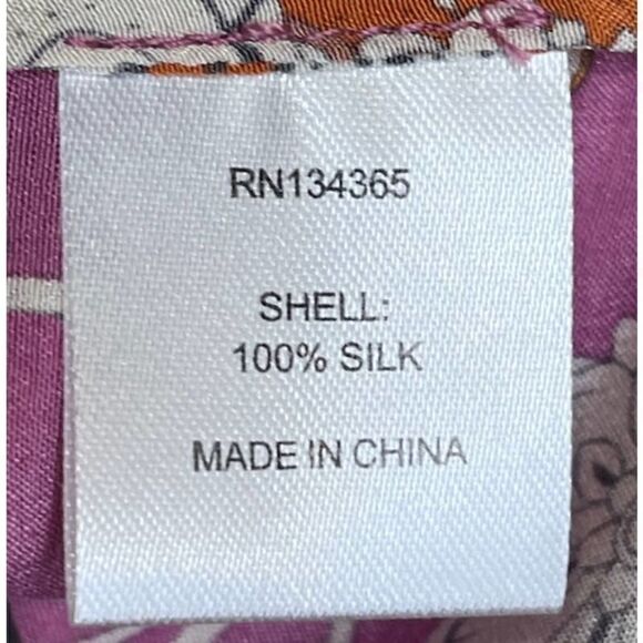 Sigrid Olsen Pink Floral Silk Tunic NWT XS - Picture 7 of 7